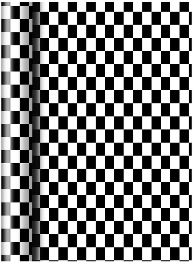 Welpurch 1 Roll Christmas Checkered Wrapping Paper - Mini Roll - 17in x 32.8Ft Black Checkered Pattern Gift Wrap Paper for Race Car Birthday Party Wrapping Supplies - Image 3